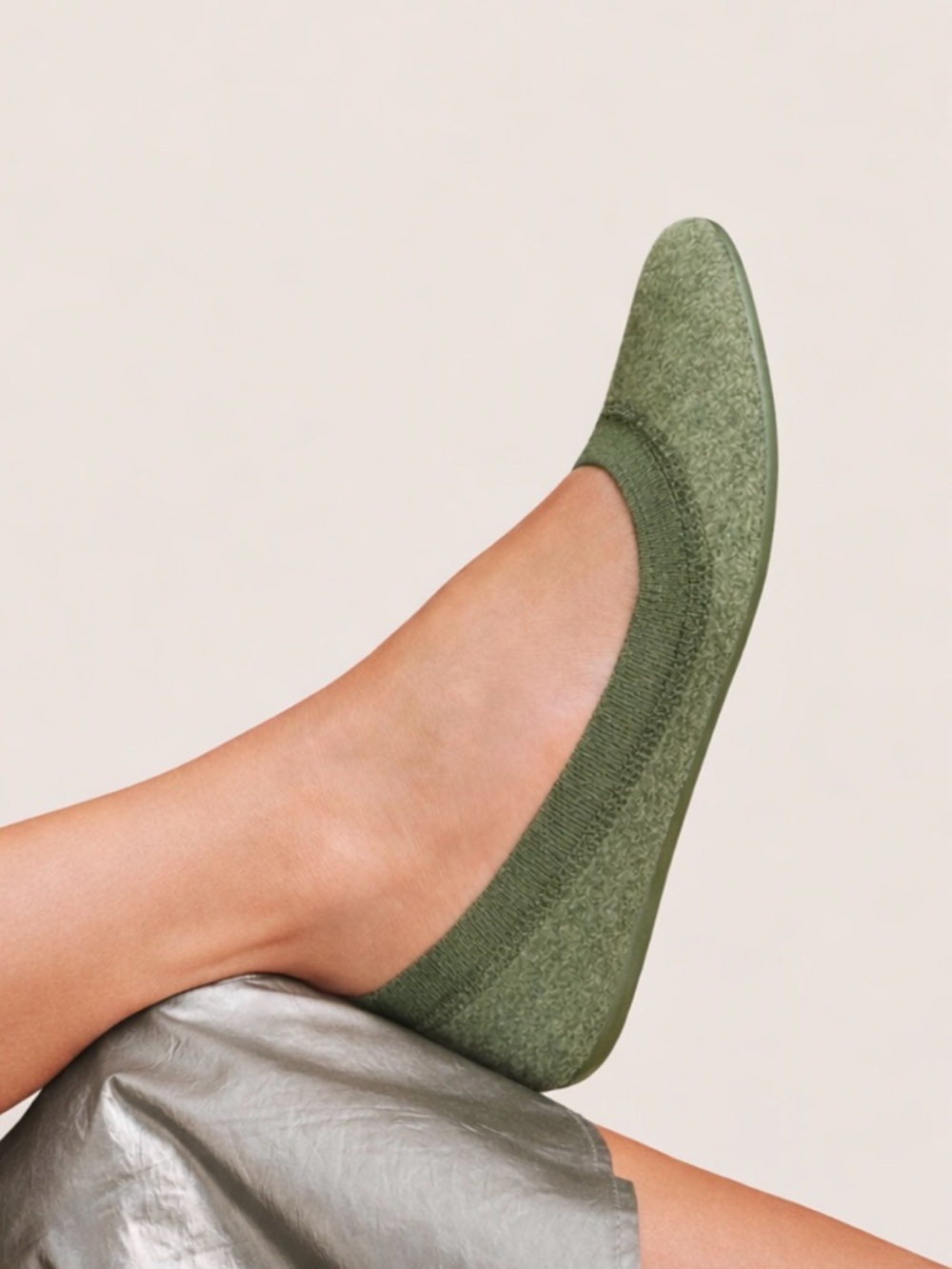 allbirds Olive Green Wool Breezers Ballet Flat